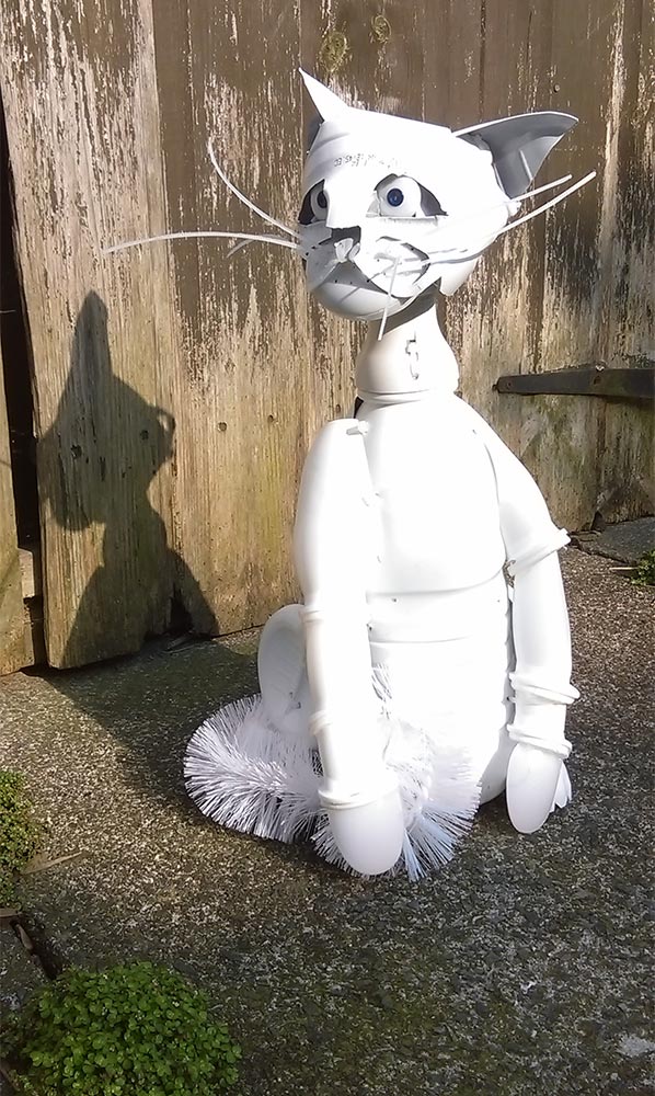 Recycled Cat Sculpture