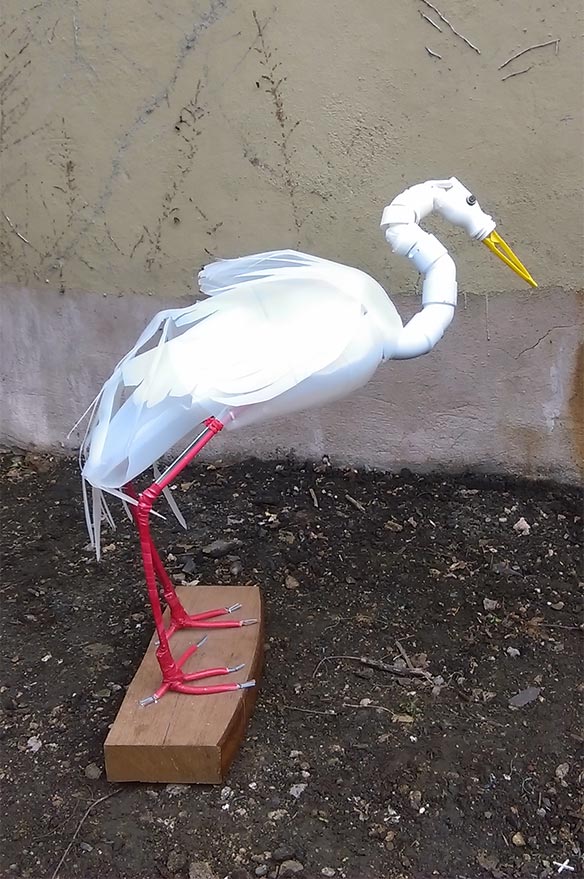 Great White Egret Sculpture